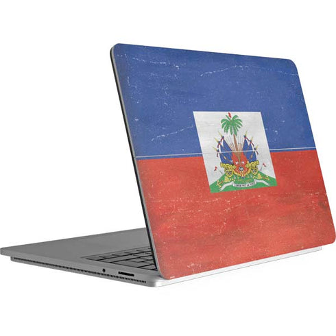Haiti Flag Distressed Surface Laptop Studio Skin